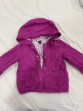 GAP Girls' Hooded Rain Jacket - 2T